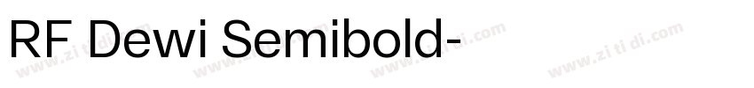 RF Dewi Semibold字体转换
